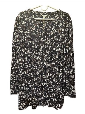 Fatface Women’s Black and White Printed Blouse